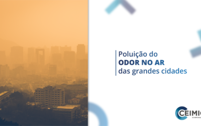 Poluição do odor no ar das grandes cidades